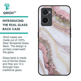 Pink & Gold Gllitter Marble Glass Case for Oppo A36