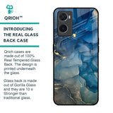 Blue Cool Marble Glass Case for Oppo A36