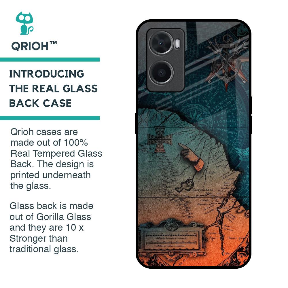 Geographical Map Glass Case for Oppo A36
