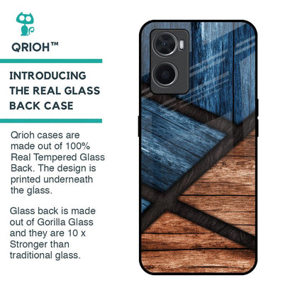 Wooden Tiles Glass Case for Oppo A36