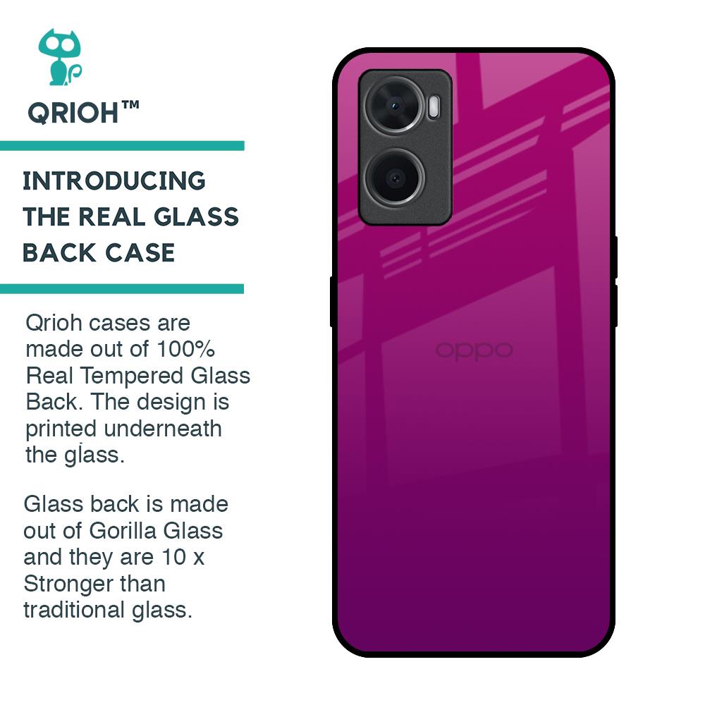 Magenta Gradient Glass Case For Oppo A36