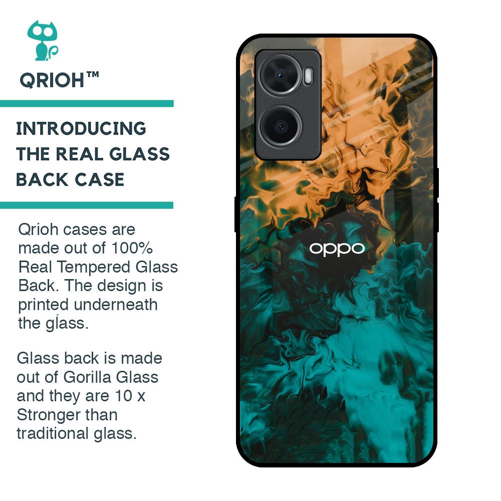 Watercolor Wave Glass Case for Oppo A36