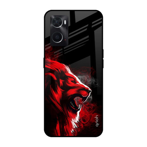 Red Angry Lion Oppo A36 Glass Cases & Covers Online