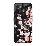 Black Cherry Blossom Oppo A36 Glass Cases & Covers Online