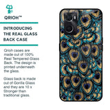Peacock Feathers Glass case for Oppo A36
