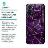 Geometric Purple Glass Case For Oppo A36