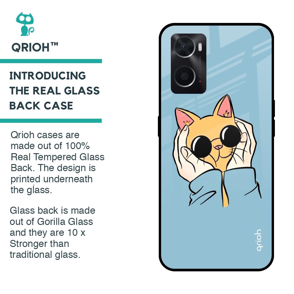 Adorable Cute Kitty Glass Case For Oppo A36