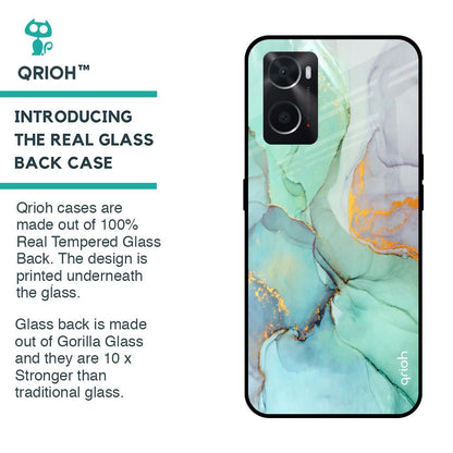 Green Marble Glass case for Oppo A36