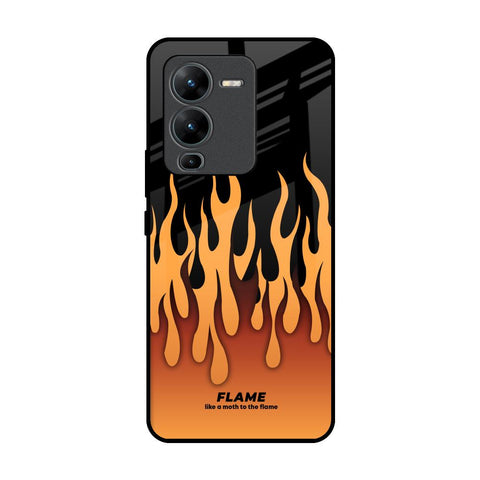 Fire Flame Vivo V25 Pro Glass Back Cover Online