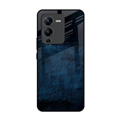 Dark Blue Grunge Vivo V25 Pro Glass Back Cover Online