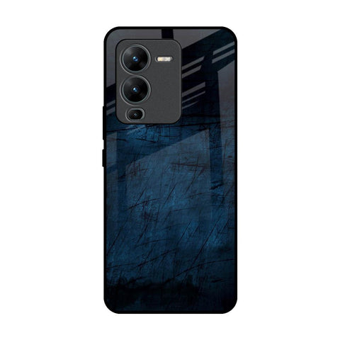 Dark Blue Grunge Vivo V25 Pro Glass Back Cover Online