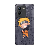 Orange Chubby Vivo V25 Pro Glass Back Cover Online