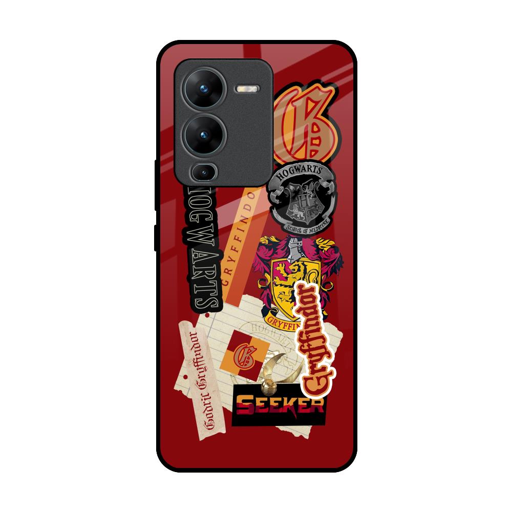 Gryffindor Vivo V25 Pro Glass Back Cover Online