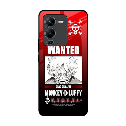Luffy Wanted Vivo V25 Pro Glass Back Cover Online