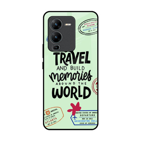 Travel Stamps Vivo V25 Pro Glass Back Cover Online