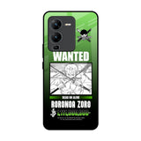Zoro Wanted Vivo V25 Pro Glass Back Cover Online