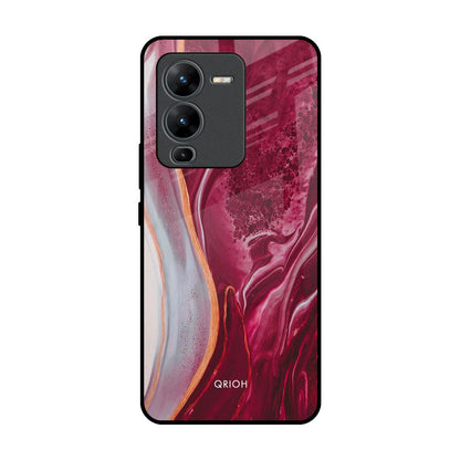 Crimson Ruby Vivo V25 Pro Glass Back Cover Online