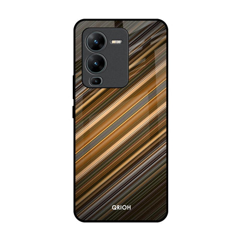 Diagonal Slash Pattern Vivo V25 Pro Glass Back Cover Online