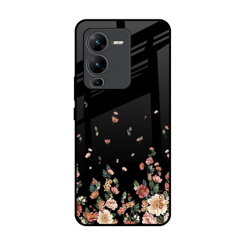 Floating Floral Print Vivo V25 Pro Glass Back Cover Online