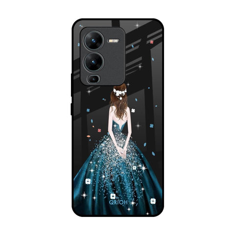 Queen Of Fashion Vivo V25 Pro Glass Back Cover Online