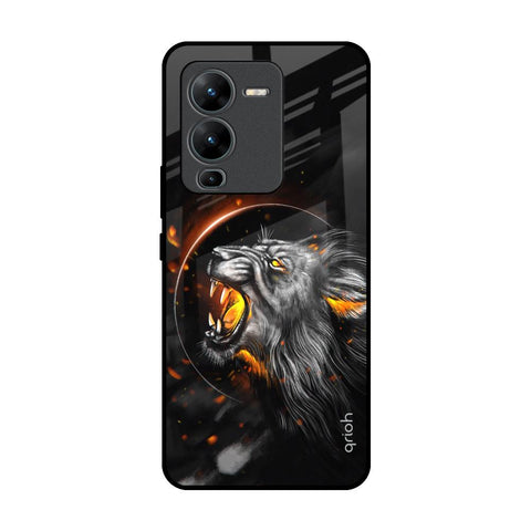 Aggressive Lion Vivo V25 Pro Glass Back Cover Online