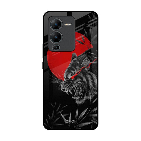 Red Moon Tiger Vivo V25 Pro Glass Back Cover Online