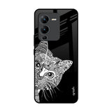 Kitten Mandala Vivo V25 Pro Glass Back Cover Online