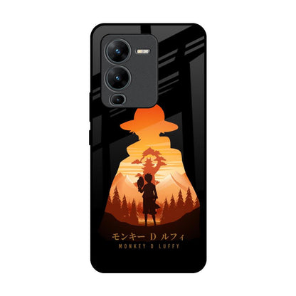 Luffy One Piece Vivo V25 Pro Glass Back Cover Online
