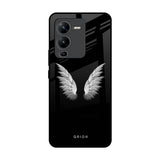 White Angel Wings Vivo V25 Pro Glass Back Cover Online