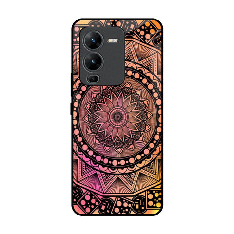 Floral Mandala Vivo V25 Pro Glass Back Cover Online