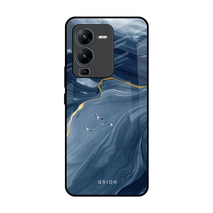 Deep Ocean Marble Vivo V25 Pro Glass Back Cover Online