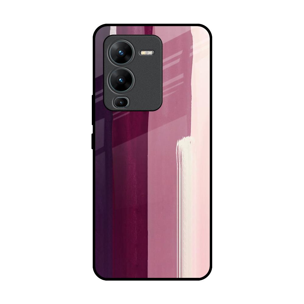 Brush Stroke Art Vivo V25 Pro Glass Back Cover Online