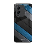Multicolor Wooden Effect Vivo V25 Pro Glass Back Cover Online