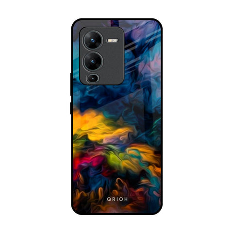 Multicolor Oil Painting Vivo V25 Pro Glass Back Cover Online