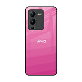 Pink Ribbon Caddy Vivo V25 Pro Glass Back Cover Online