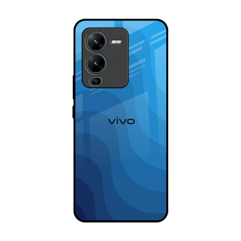 Blue Wave Abstract Vivo V25 Pro Glass Back Cover Online
