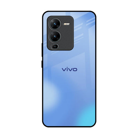 Vibrant Blue Texture Vivo V25 Pro Glass Back Cover Online