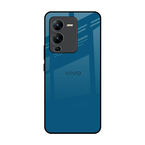Cobalt Blue Vivo V25 Pro Glass Back Cover Online