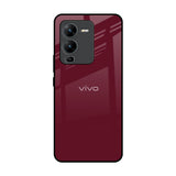 Classic Burgundy Vivo V25 Pro Glass Back Cover Online