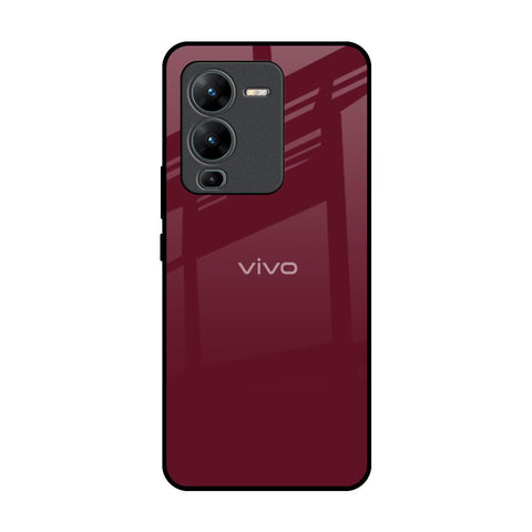 Classic Burgundy Vivo V25 Pro Glass Back Cover Online