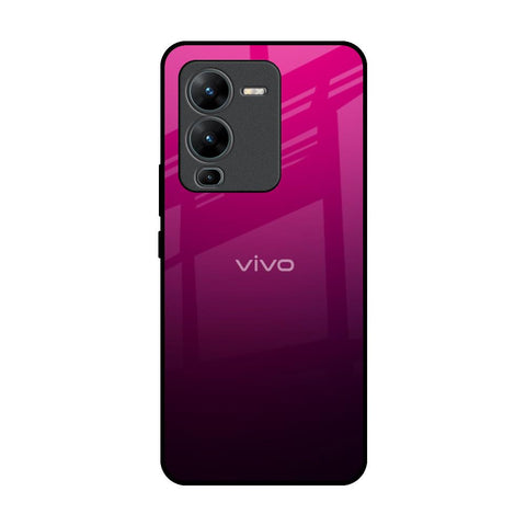 Purple Ombre Pattern Vivo V25 Pro Glass Back Cover Online