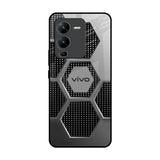 Hexagon Style Vivo V25 Pro Glass Back Cover Online