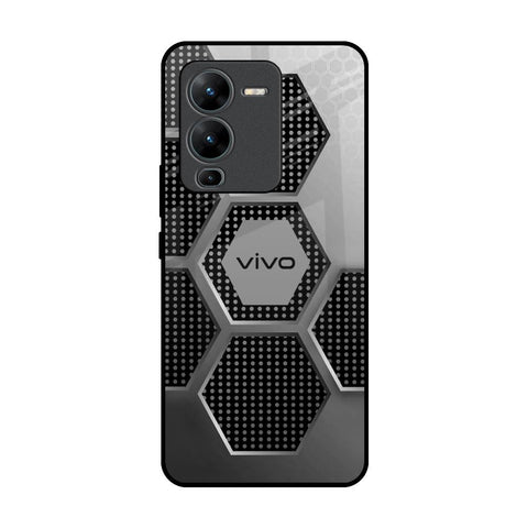Hexagon Style Vivo V25 Pro Glass Back Cover Online