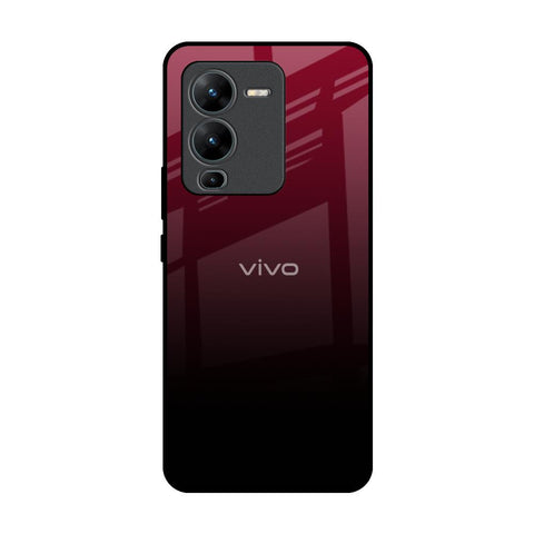 Wine Red Vivo V25 Pro Glass Back Cover Online