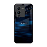 Blue Rough Abstract Vivo V25 Pro Glass Back Cover Online