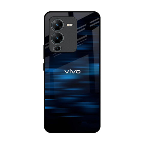 Blue Rough Abstract Vivo V25 Pro Glass Back Cover Online