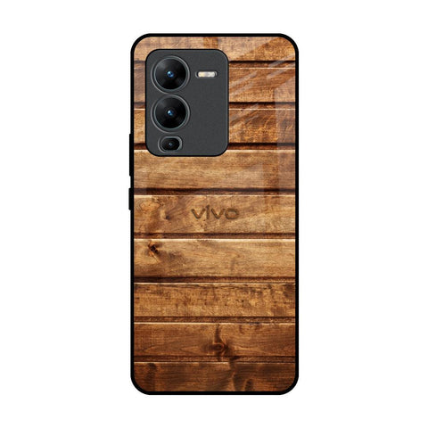 Wooden Planks Vivo V25 Pro Glass Back Cover Online