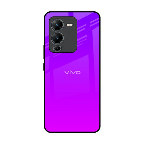 Purple Pink Vivo V25 Pro Glass Back Cover Online