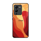 Magma Color Pattern Vivo V25 Pro Glass Back Cover Online