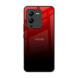 Maroon Faded Vivo V25 Pro Glass Back Cover Online
